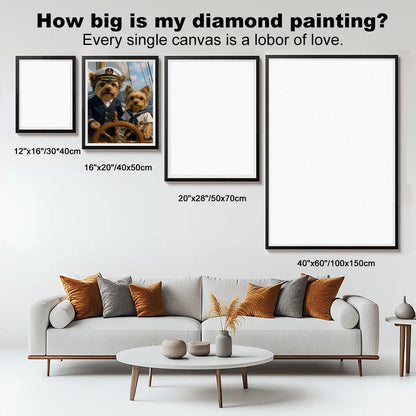 Custom Pet Art Diamond Painting Kit - 16"x20"