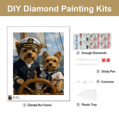 Diamond Painting size chart showing canvas dimensions for the 16x20 custom pet diamond painting kit.